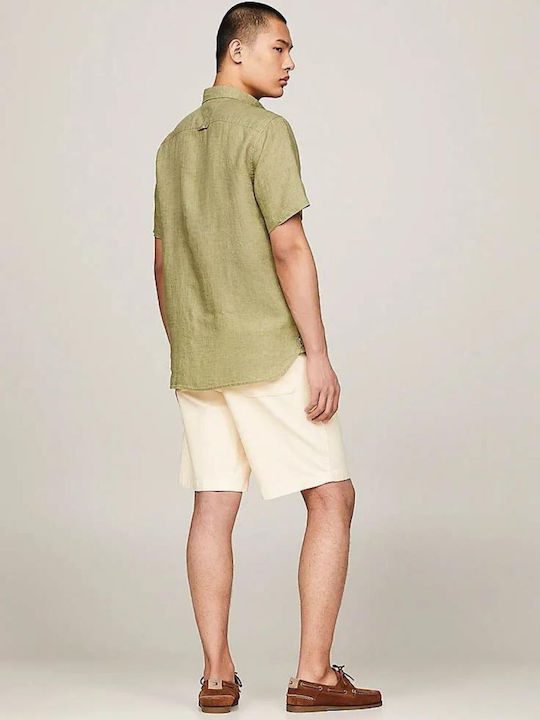 TOMMY HILFIGER Pigment dyed linen rf shirt